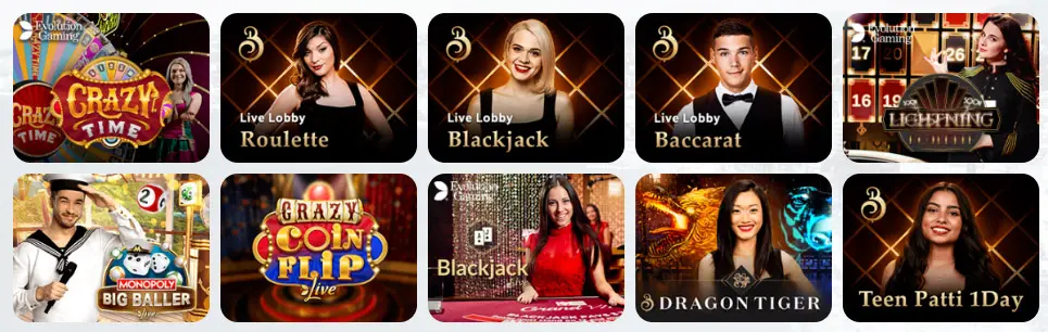 Jeux de casino en direct OHMYZINO CASINO