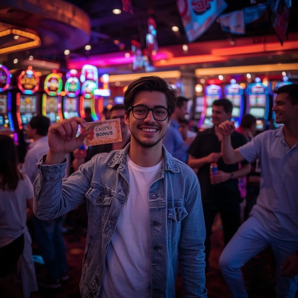 une personne tenant un bonus de casino OhMyZino Casino